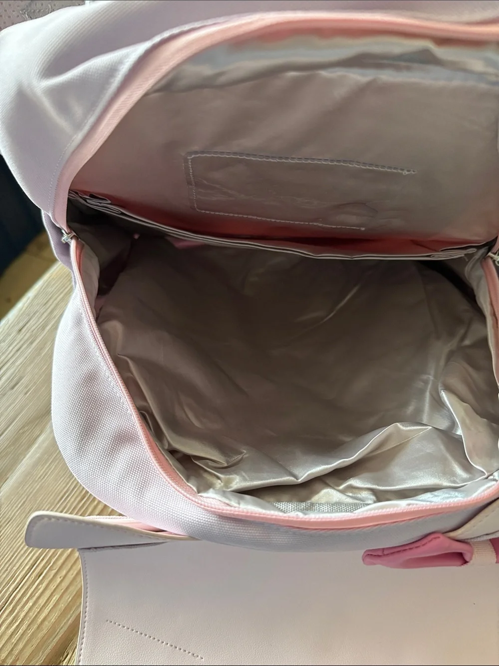 Losinuo Pink Cat Backpack with Bow - multiple compartments